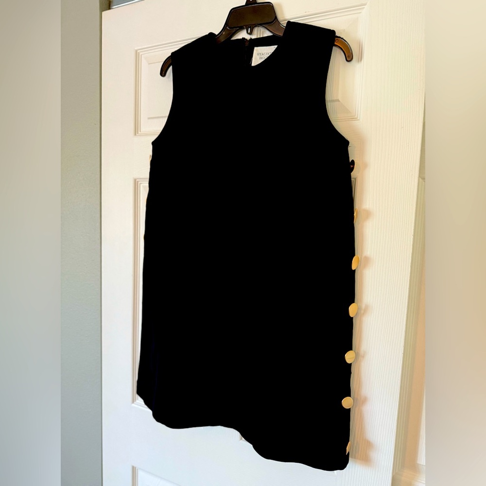 Black Twill Button Bitsy Dress.